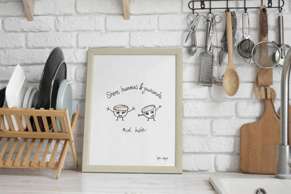 Hummus & Guacamole Prints A5