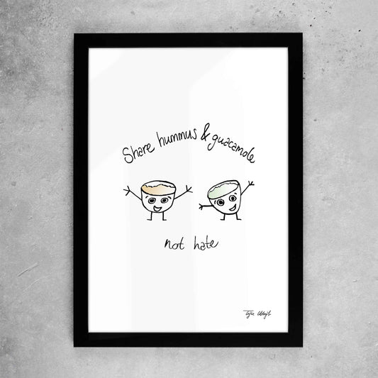Hummus & Guacamole Prints A5